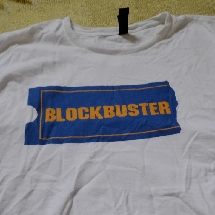 Men's White Xl Blockbuster Video Movie Retro Nostalgia Vhs Dvd Video Game Shirt